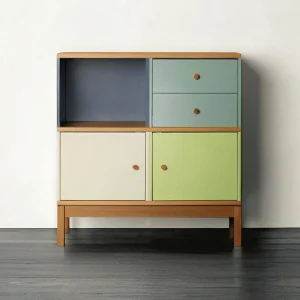 Artim Wooden Cabinet - Modern Design with Colorful Storage