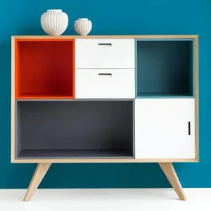 Artim Wooden Cabinet - Modern Multi-Color Design with Storage